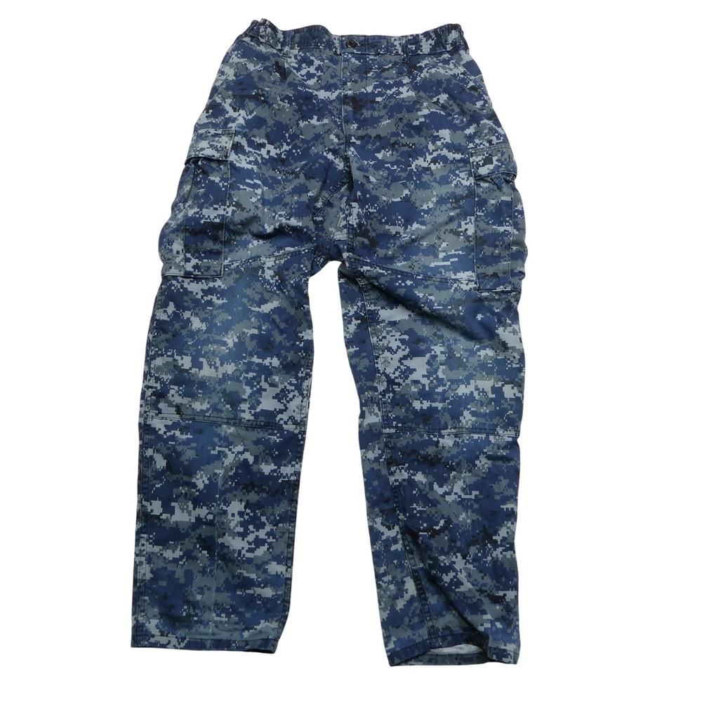 Tactical Army Cargo Pants Mens 32x31 Blue Digital Camo Workwear Utility Pockets